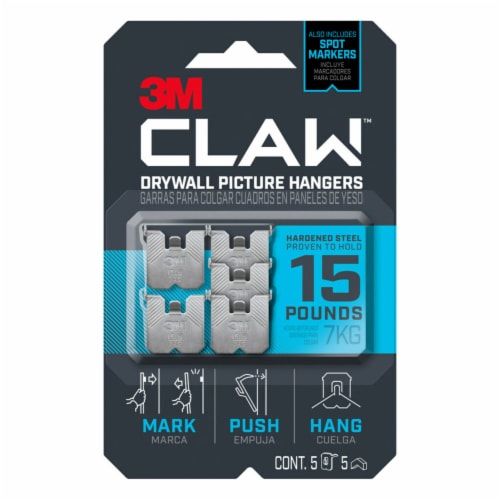 3M Claw Drywall Picture Hangers with Spot Markers Perspective: front