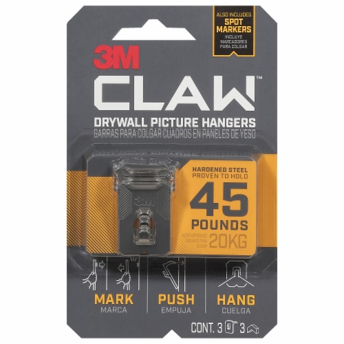 3M Claw™ Drywall Picture Hangers with Spot Markers Perspective: front