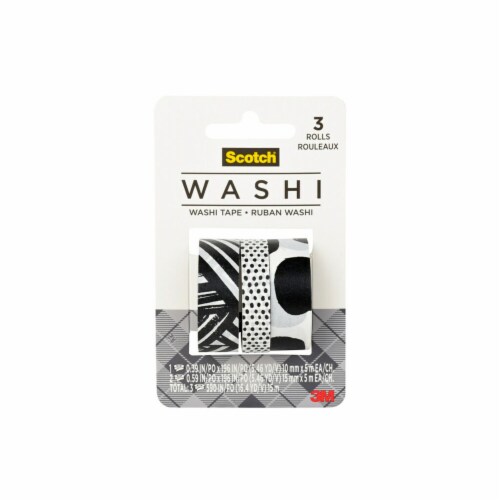 Scotch® Black + White Design Washi Tape Perspective: front