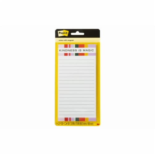 Post-it® Printed Note Pad with Magnet - 50 Sheets Perspective: front