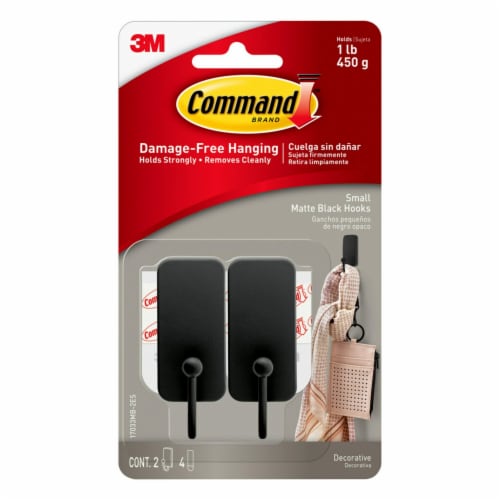 Command™ Small Decorative Hooks - Matte Black, 2 pk - Ralphs