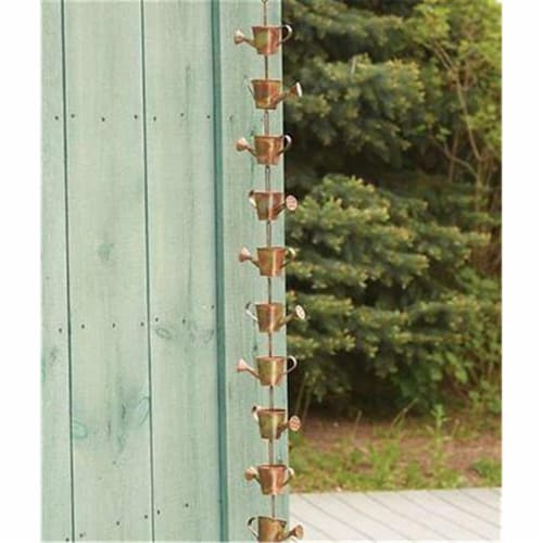 Ancient Graffiti ANCIENTRCWTRIR Watering Can Flamed Rain Chain Perspective: front