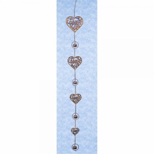 Ancient Graffiti ANCIENTAG86093 Hanging 4 Heart Ornament - Flamed Finish Perspective: front