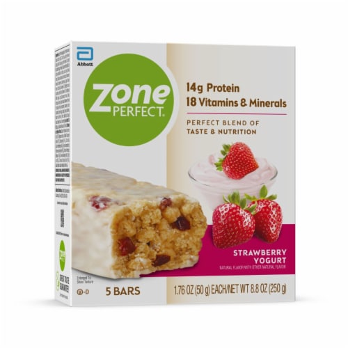 ZonePerfect® Strawberry Yogurt Bars Protein Bars Perspective: front