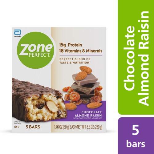 ZonePerfect® Chocolate Almond Raisin Nutrition Bars Perspective: front