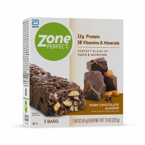 ZonePerfect® Dark Chocolate Almond Protein Energy Bars Perspective: front
