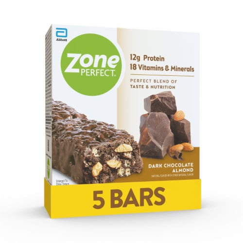 ZonePerfect® Dark Chocolate Almond Nutrition Bars Perspective: front