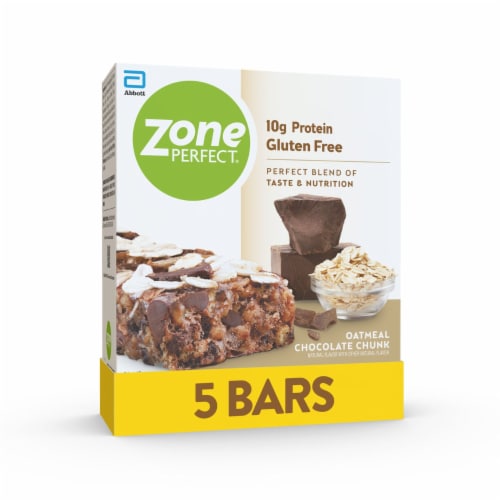 ZonePerfect® Oatmeal Chocolate Chunk Protein Energy Bars Perspective: front