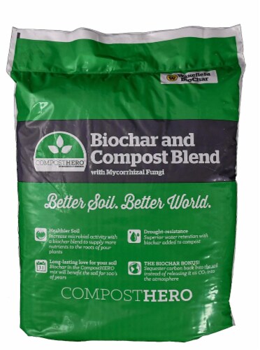 WAKEFIELD HERO Blend 1 cu. ft. Biochar Organic Garden Compost with Mycorrhizal Fungi