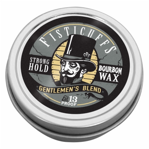 Fisticuffs LLC - Gentlemen's Blend Strong Hold Bourbon Mustache Wax | 1oz. Tin Perspective: front