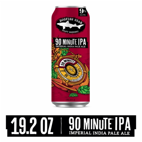 Dogfish Head 90 Minute Imperial IPA Beer Perspective: front