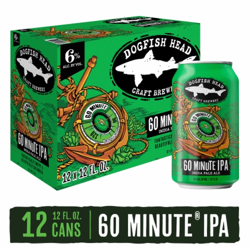 Dogfish Head 60 Minute IPA Beer Perspective: front