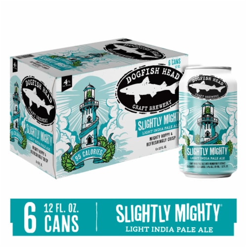 Dogfish Head Beer Slightly Mighty Lo-Cal IPA Beer Perspective: front