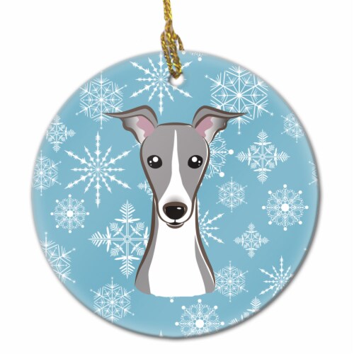 Caroline s Treasures BB1670CO1 Snowflake Italian Greyhound Ceramic Ornament 3 1 Dillons Food Stores