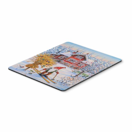 Christmas Gnome Skiing  Pad, Hot Pad or Trivet, (ACG0034MP) Perspective: front