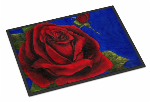 Carolines Treasures TMTR0226JMAT Rose by Malenda Trick Doormat 24x36 Perspective: front