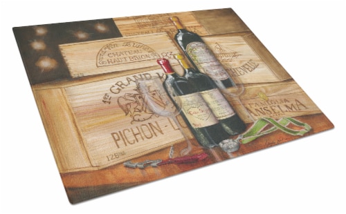 Carolines Treasures  TMTR0254LCB Wine Gran Vin by Malenda Trick Glass Cutting Bo Perspective: front