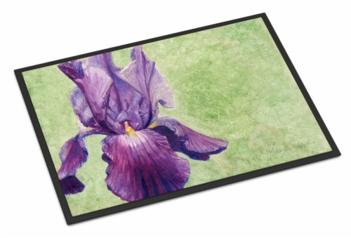 Carolines Treasures  TMTR0234MAT Purple Iris by Malenda Trick Indoor or Outdoor Perspective: front