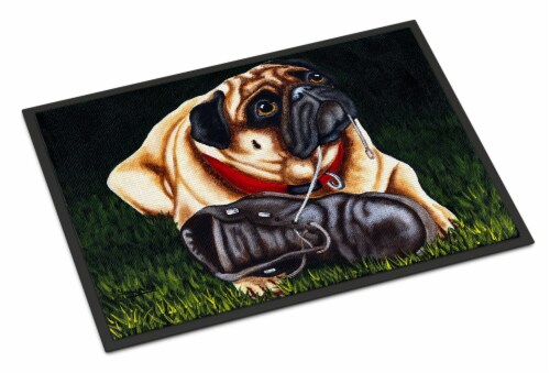 Carolines Treasures AMB1382MAT Cluster Buster the Pug Doormat