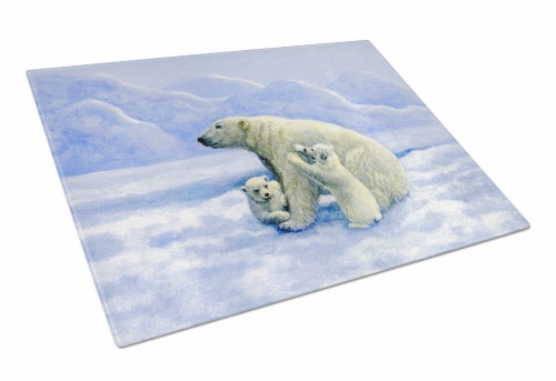 Carolines Treasures  BDBA0428LCB Polar Bears by Daphne Baxter Glass Cutting Boar Perspective: front