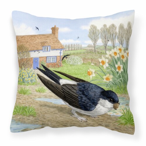 Carolines Treasures ASAD0682PW1818 House Martin by Sarah Adams Fabric Decorativ Perspective: front