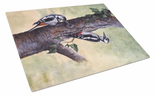 Carolines Treasures  BDBA0335LCB Woodpeckers by Daphne Baxter Glass Cutting Boar Perspective: front