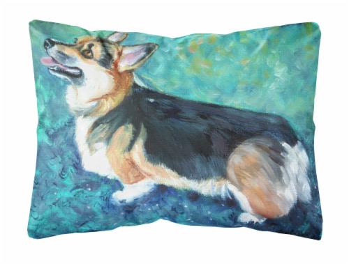 Carolines Treasures  7408PW1216 Corgi Pembroke Canvas Fabric Decorative Pillow Perspective: front