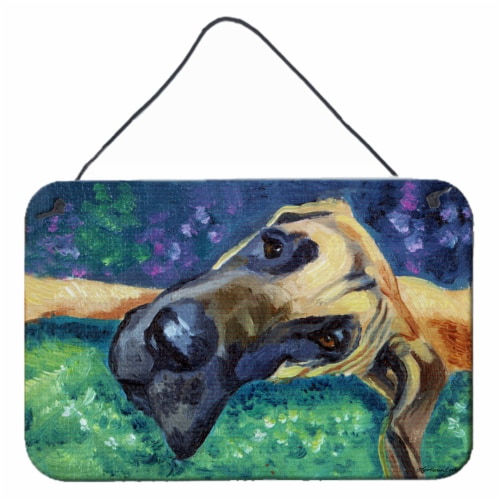 Carolines Treasures  7434DS812 Great Dane Hard Day Wall or Door Hanging Prints Perspective: front