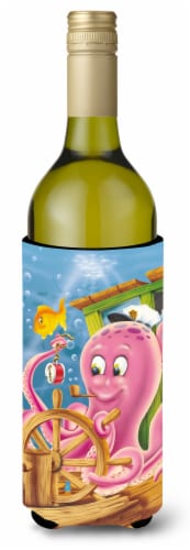Carolines Treasures  APH0472LITERK Captain Octopus Wine Bottle Hugger Perspective: front