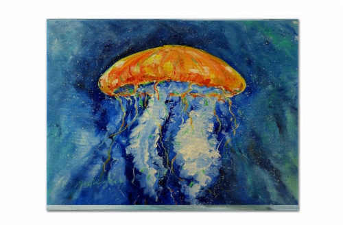Carolines Treasures MW1223PLMT Calm Water Jellyfish Fabric Placemat Perspective: front