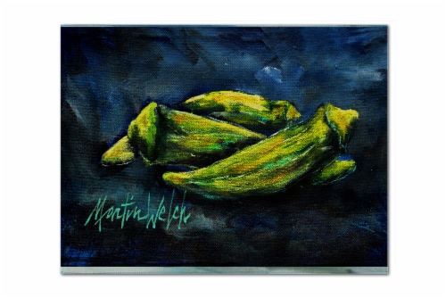 Carolines Treasures MW1229PLMT Okra Bleu Fabric Placemat Perspective: front