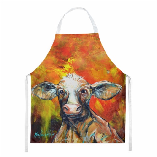 Carolines Treasures MW1225APRON Another Happy Cow Apron Perspective: front