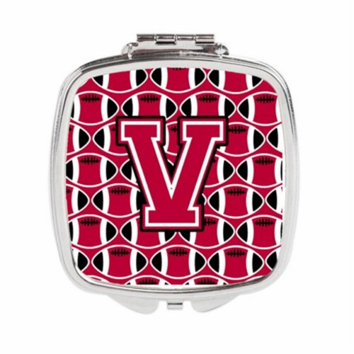 Carolines Treasures CJ1079-VSCM Letter V Football Crimson & White