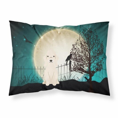 Caroline's Treasures BB2281PILLOWCASE Halloween Scary Bedlington Terrier Sandy Perspective: front