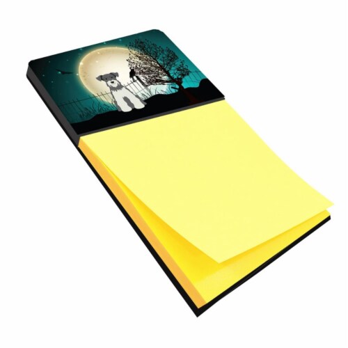 Carolines Treasures  Halloween Scary Miniature Schanuzer Salt & Pepper Sticky Note Holder Perspective: front