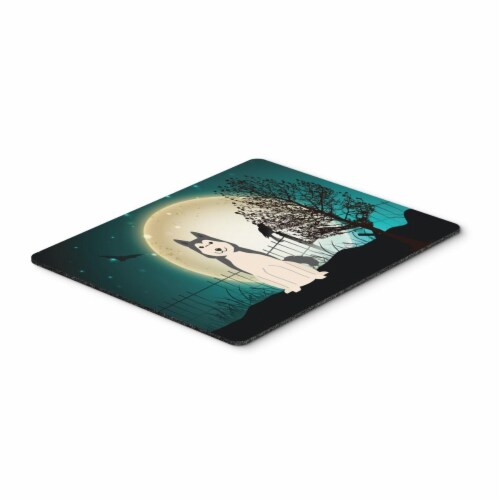 Carolines Treasures BB2215MP Halloween Scary West Siberian Laika Spitz Mouse Pad&#44; Hot Pad Perspective: front