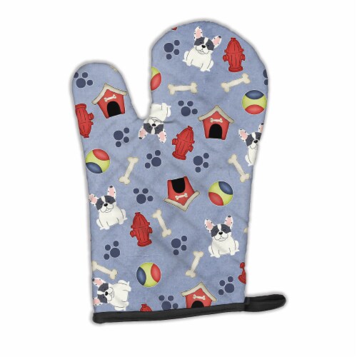 Carolines Treasures  BB2624OVMT Dog House Collection French Bulldog Piebald Oven Perspective: front