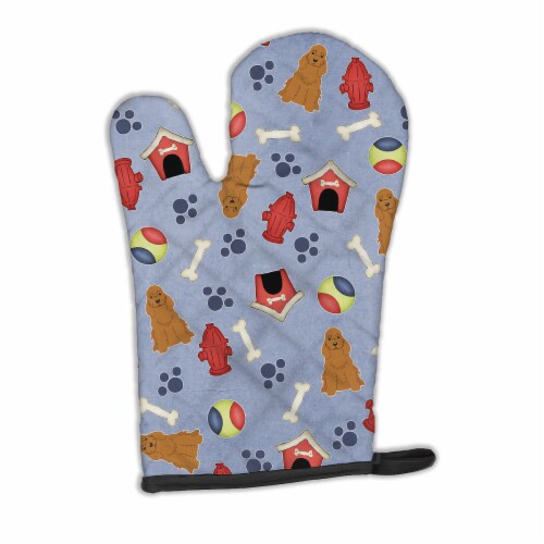 Carolines Treasures  BB2708OVMT Dog House Collection Cocker Spaniel Red Oven Mit Perspective: front