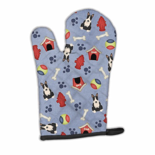 Carolines Treasures BB2746OVMT Dog House Collection Bull Terrier Black White Ov Perspective: front