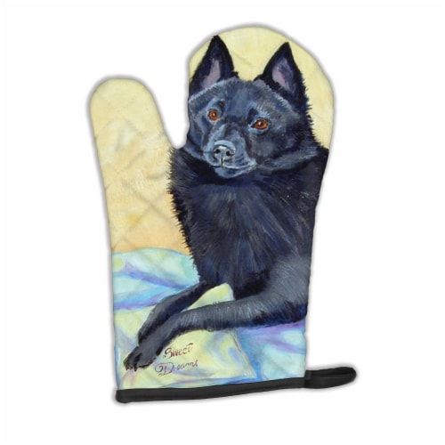 Carolines Treasures 7152OVMT Schipperke Sweet Dreams Oven Mitt Perspective: front