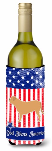 Carolines Treasures  BB3370LITERK USA Patriotic Dogue de Bordeaux Wine Bottle Hu Perspective: front