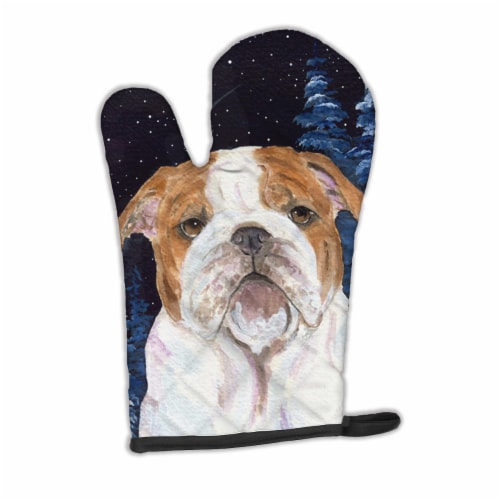 Carolines Treasures SS8447OVMT Starry Night English Bulldog Oven Mitt Perspective: front