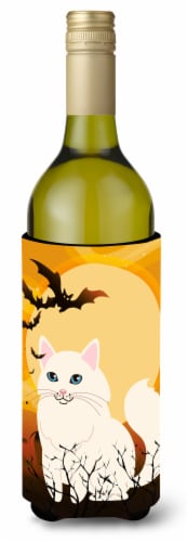 Carolines Treasures  BB4438LITERK Halloween Turkish Angora Cat Wine Bottle Hugge Perspective: front