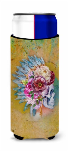 Carolines Treasures  BB5129MUK Day of the Dead Flowers Skull  Ultra Hugger for s Perspective: front