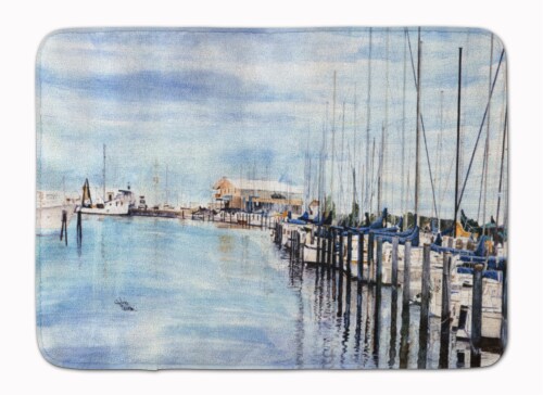 Carolines Treasures 8128RUG The Warf Machine Washable Memory Foam Mat Perspective: front