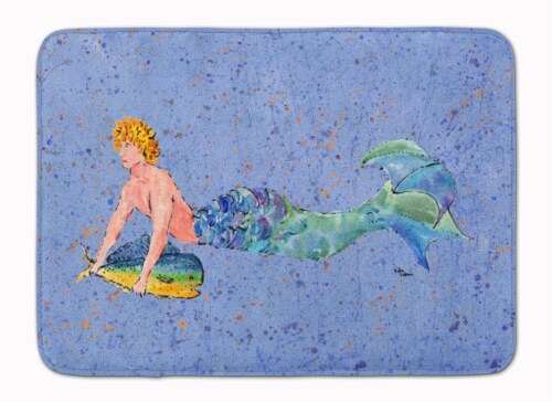 Carolines Treasures  8347-RUG Merman Machine Washable Memory Foam Mat Perspective: front