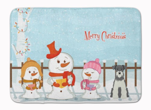 Merry Christmas Carolers Miniature Schnauzer Salt and Pepper Machine Washable Me Perspective: front