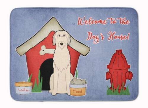 Dog House Collection Irish Wolfhound Machine Washable Memory Foam Mat Perspective: front