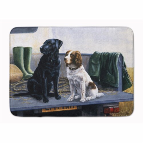 On The Tailgate Labrador and Springer Spaniel Machine Washable Memory Foam Mat Perspective: front