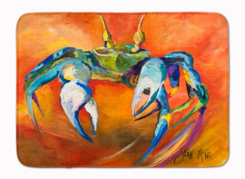 Carolines Treasures JMK1110RUG Blue Crab Machine Washable Memory Foam Mat Perspective: front